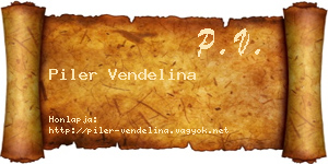 Piler Vendelina névjegykártya